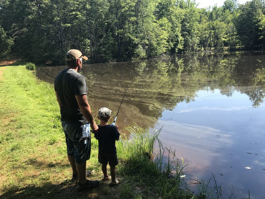 father son fishing